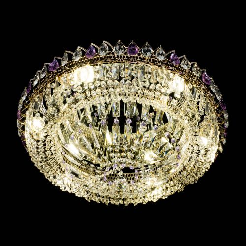Люстра Кольцо Классика Пластинка фиолетовая в Химках Гусь Хрустальный