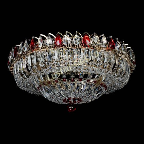 Люстра Кольцо Классика Пластинка красная в Химках Гусь Хрустальный