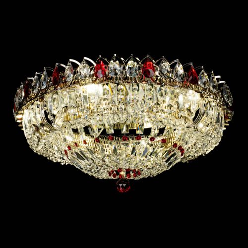 Люстра Кольцо Классика Пластинка красная в Химках Гусь Хрустальный