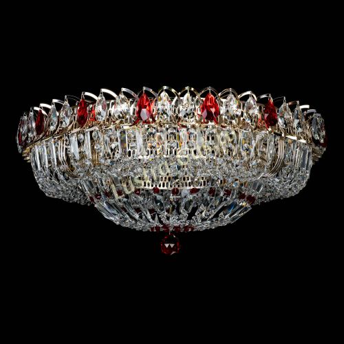 Люстра Кольцо Классика Пластинка красная в Химках Гусь Хрустальный