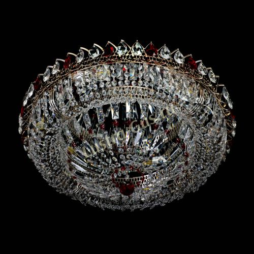 Люстра Кольцо Классика Пластинка красная в Химках Гусь Хрустальный