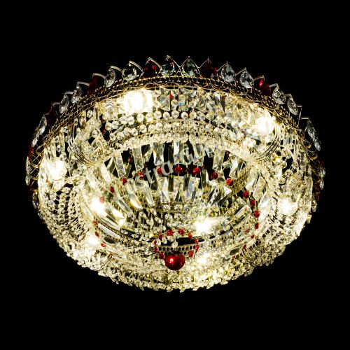 Люстра Кольцо Классика Пластинка красная в Химках Гусь Хрустальный