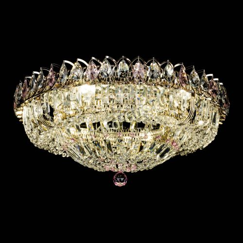 Люстра Кольцо Классика Пластинка розовая в Химках Гусь Хрустальный