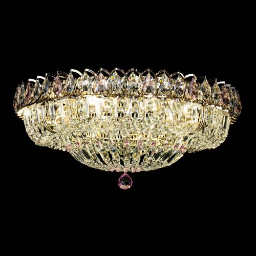 Люстра Кольцо Классика Пластинка розовая в Химках Гусь Хрустальный