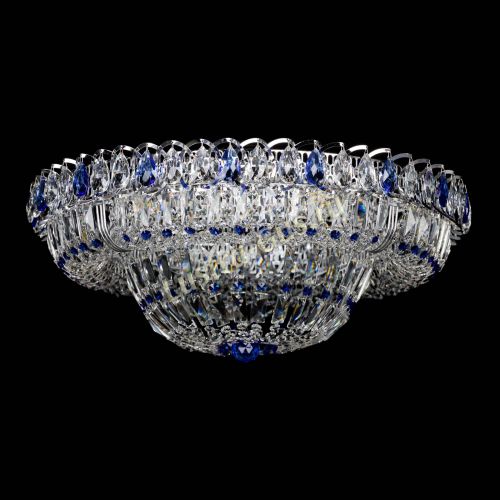 Люстра Кольцо Пластинка 600 мм синяя в Химках Гусь Хрустальный