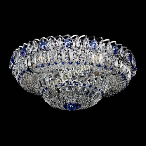 Люстра Кольцо Пластинка 600 мм синяя в Химках Гусь Хрустальный