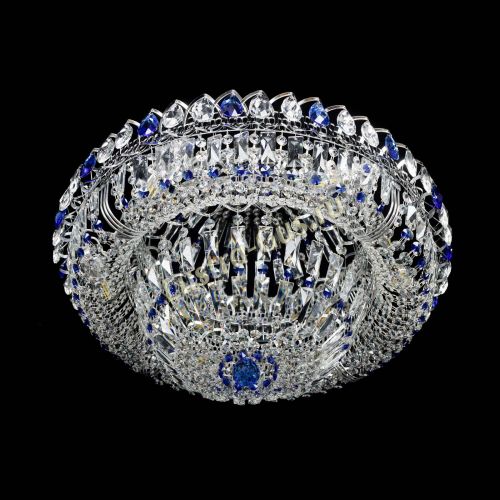 Люстра Кольцо Пластинка 600 мм синяя в Химках Гусь Хрустальный