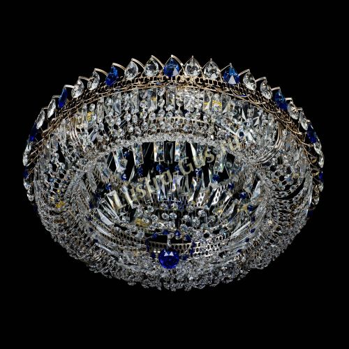 Люстра Кольцо Классика Пластинка синяя в Химках Гусь Хрустальный