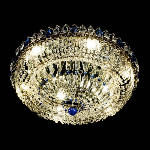 Люстра Кольцо Классика Пластинка синяя в Химках Гусь Хрустальный