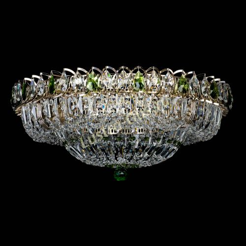 Люстра Кольцо Классика Пластинка зеленая в Химках Гусь Хрустальный