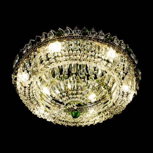 Люстра Кольцо Классика Пластинка зеленая в Химках Гусь Хрустальный