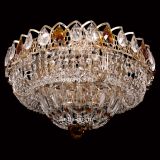 Люстра Классика цветная, диаметр 400 мм, с подвесками чайного цвета, Люстры Гусь Хрустальный Люстра Классика цветная, диаметр 400 мм, с подвесками чайного цвета, Люстры Гусь Хрустальный