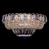 Люстра Кольцо Классика, диаметр 450 мм, подвески синего цвета, Люстры Гусь Хрустальный Люстра Кольцо Классика, диаметр 450 мм, подвески синего цвета, Люстры Гусь Хрустальный