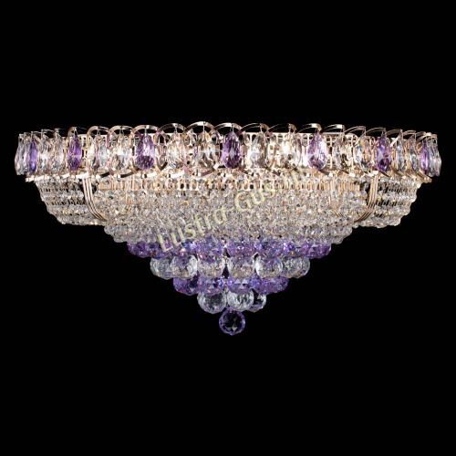 Люстра Кольцо пирамида шар 40 мм фиолетовая в Химках Гусь Хрустальный
