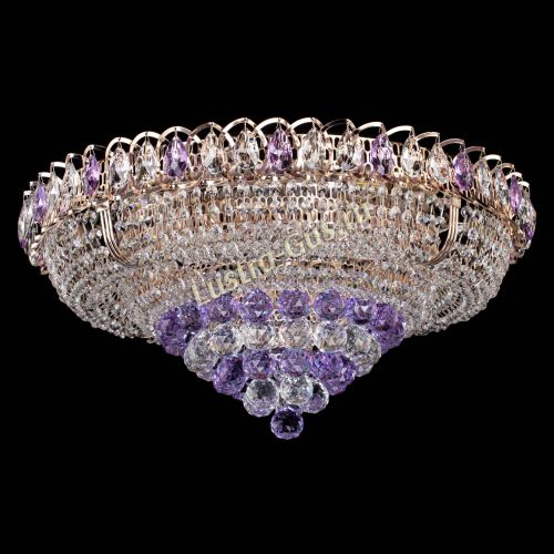 Люстра Кольцо пирамида шар 40 мм фиолетовая в Химках Гусь Хрустальный