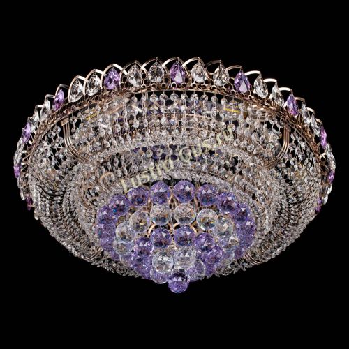 Люстра Кольцо пирамида шар 40 мм фиолетовая в Химках Гусь Хрустальный