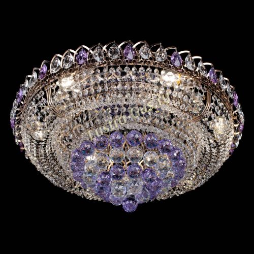 Люстра Кольцо пирамида шар 40 мм фиолетовая в Химках Гусь Хрустальный