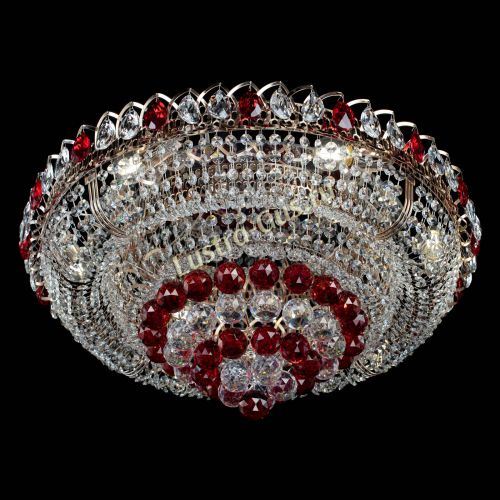 Люстра Кольцо пирамида шар 40 мм красная в Химках Гусь Хрустальный