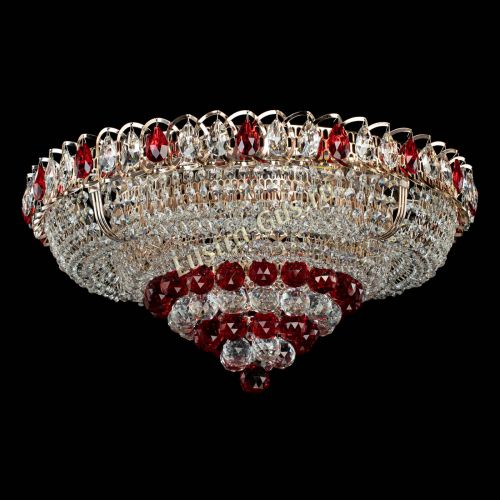 Люстра Кольцо пирамида шар 40 мм красная в Химках Гусь Хрустальный