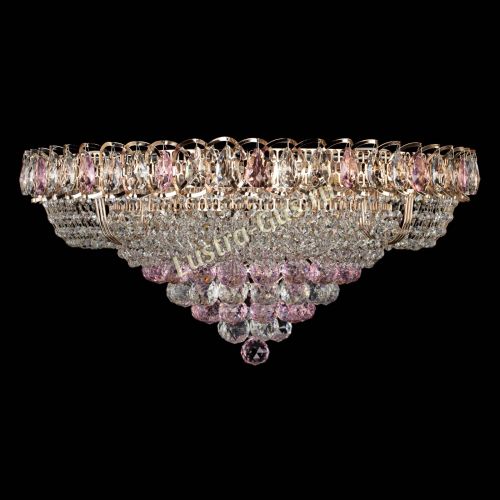 Люстра Кольцо пирамида шар 40 мм розовая в Химках Гусь Хрустальный