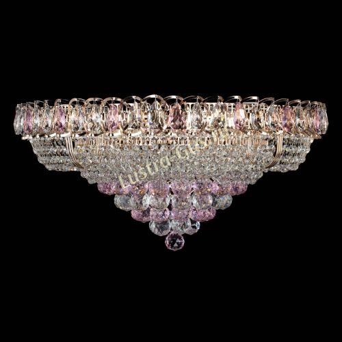 Люстра Кольцо пирамида шар 40 мм розовая в Химках Гусь Хрустальный