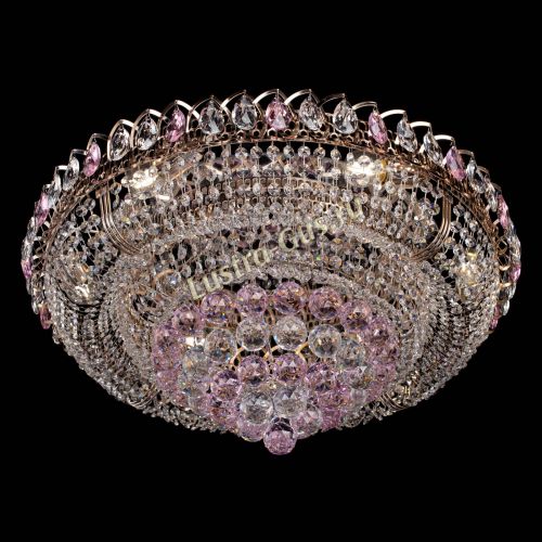 Люстра Кольцо пирамида шар 40 мм розовая в Химках Гусь Хрустальный