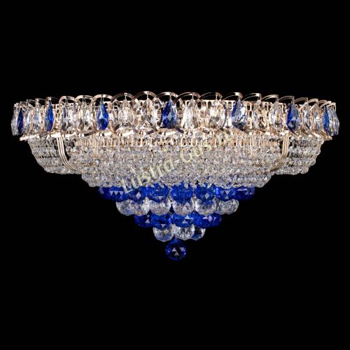 Люстра Кольцо пирамида шар 40 мм синяя в Химках Гусь Хрустальный