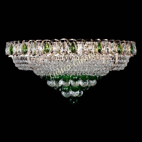 Люстра Кольцо пирамида шар 40 мм зеленая в Химках Гусь Хрустальный