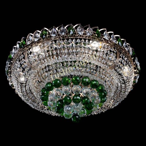 Люстра Кольцо пирамида шар 40 мм зеленая в Химках Гусь Хрустальный