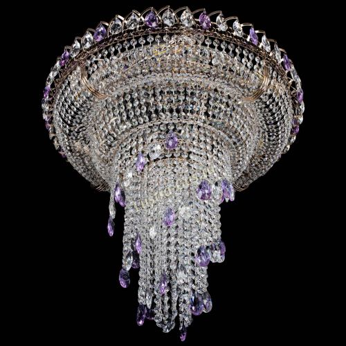 Люстра Кольцо №10 фиолетовая в Химках Гусь Хрустальный