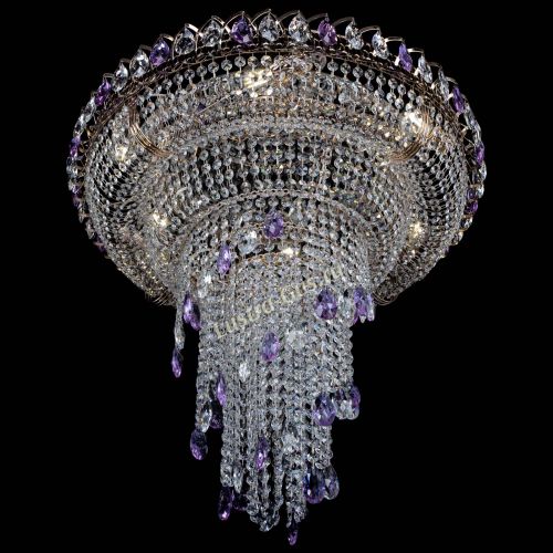 Люстра Кольцо №10 фиолетовая в Химках Гусь Хрустальный