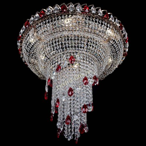 Люстра Кольцо №10 красная в Химках Гусь Хрустальный