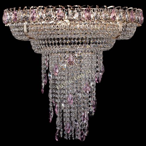 Люстра Кольцо №10 розовая в Химках Гусь Хрустальный