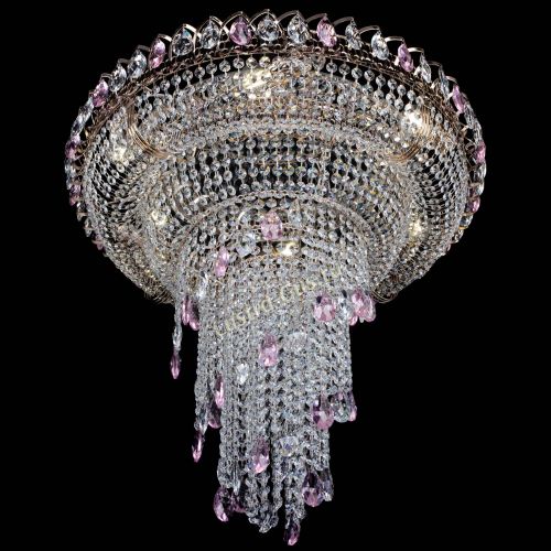 Люстра Кольцо №10 розовая в Химках Гусь Хрустальный