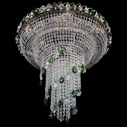 Люстра Кольцо №10 зеленая в Химках Гусь Хрустальный