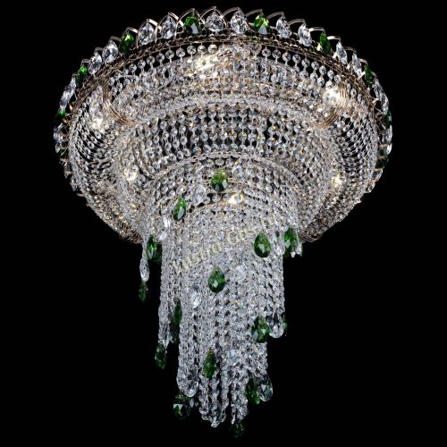 Люстра Кольцо №10 зеленая в Химках Гусь Хрустальный