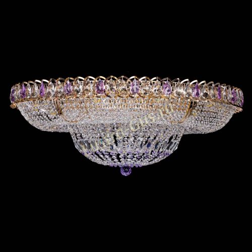 Люстра Кольцо Классика фиолетовая 800 мм в Химках Гусь Хрустальный