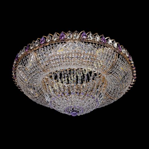 Люстра Кольцо Классика фиолетовая 800 мм в Химках Гусь Хрустальный