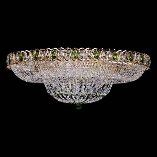 Люстра Кольцо Классика зеленое 800 мм  в Химках Гусь Хрустальный