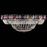 Люстра Кольцо Классика №8 Черная с красными подвесками в Химках Люстра Кольцо Классика №8 Черная с красными подвесками в Химках