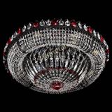 Люстра Кольцо Классика №8 Черная с красными подвесками в Химках Люстра Кольцо Классика №8 Черная с красными подвесками в Химках