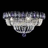 Люстра Кольцо Классика Черная с фиолетовыми подвесками в Химках Люстра Кольцо Классика Черная с фиолетовыми подвесками в Химках