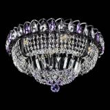 Люстра Кольцо Классика Черная с фиолетовыми подвесками в Химках Люстра Кольцо Классика Черная с фиолетовыми подвесками в Химках