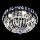 Люстра Кольцо Классика Черная с фиолетовыми подвесками в Химках Люстра Кольцо Классика Черная с фиолетовыми подвесками в Химках