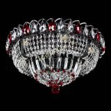 Люстра Кольцо Классика Черная с красными подвесками в Химках Люстра Кольцо Классика Черная с красными подвесками в Химках