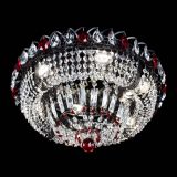 Люстра Кольцо Классика Черная с красными подвесками в Химках Люстра Кольцо Классика Черная с красными подвесками в Химках