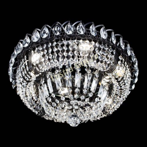 Люстра Кольцо Классика Черная в Химках Гусь Хрустальный