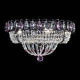 Люстра Кольцо Классика Черная с розовыми подвесками в Химках Люстра Кольцо Классика Черная с розовыми подвесками в Химках