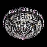 Люстра Кольцо Классика Черная с розовыми подвесками в Химках Люстра Кольцо Классика Черная с розовыми подвесками в Химках