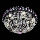 Люстра Кольцо Классика Черная с розовыми подвесками в Химках Люстра Кольцо Классика Черная с розовыми подвесками в Химках